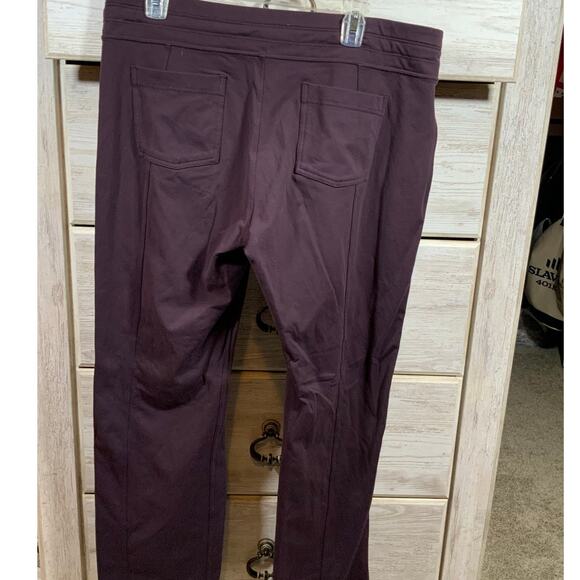 Athleta Drawstring Wide Leg Active Pants - Plum XL - Picture 2 of 4